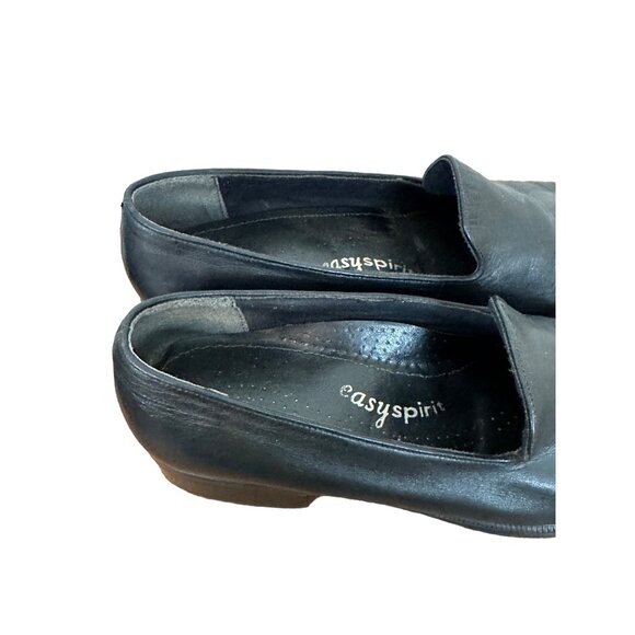 Women Easy Spirit  Size 8.0 Black Faux Leather Casual  Slip-On Shoe Black - Picture 9 of 11